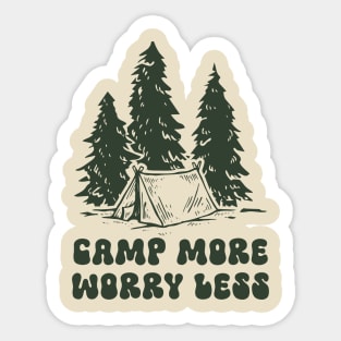 Camp More Worry Less Sticker